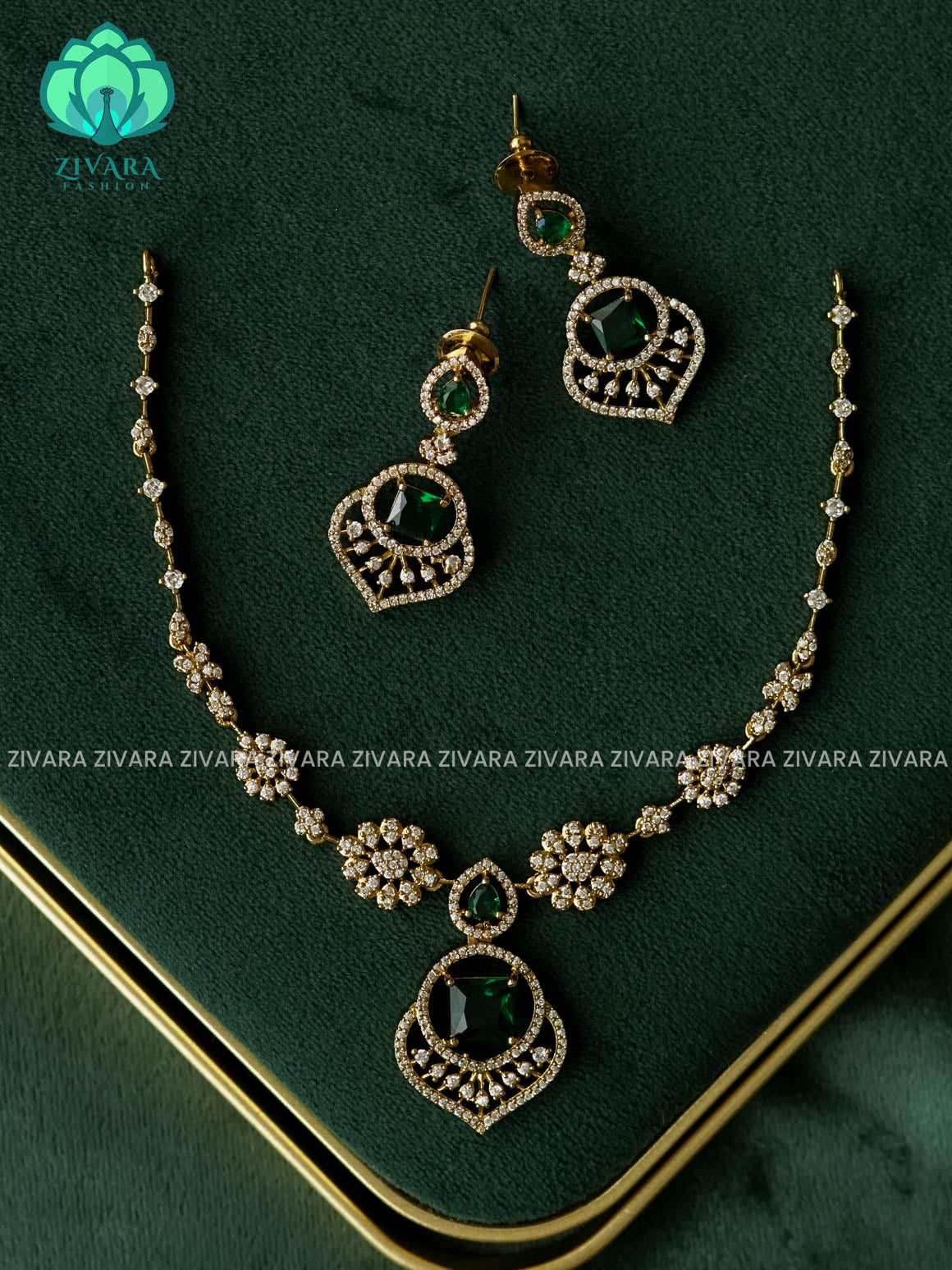 GREEN -FAIRYTALE -  stylish and minimal elegant neckwear - Zivara Fashion