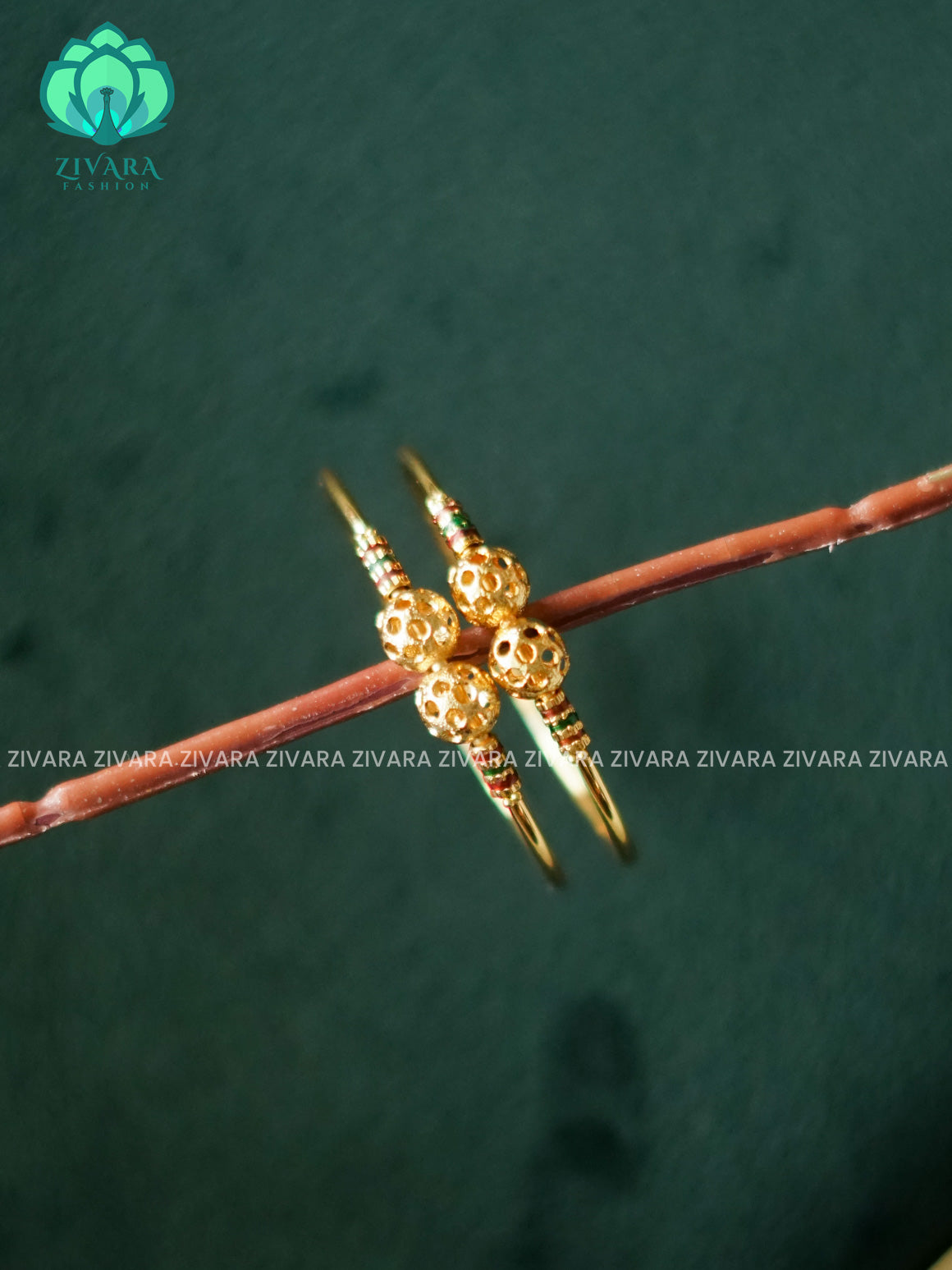 2 PIECE GOLD LOOK ALIKE KIDS EXCLUSIVE BANGLES - ZIVARA FASHION