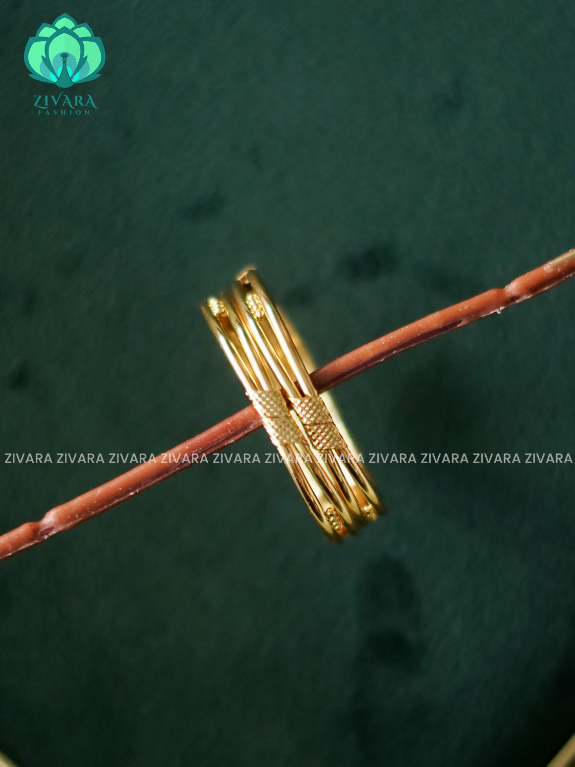 2 PIECE GOLD LOOK ALIKE KIDS EXCLUSIVE BANGLES - ZIVARA FASHION