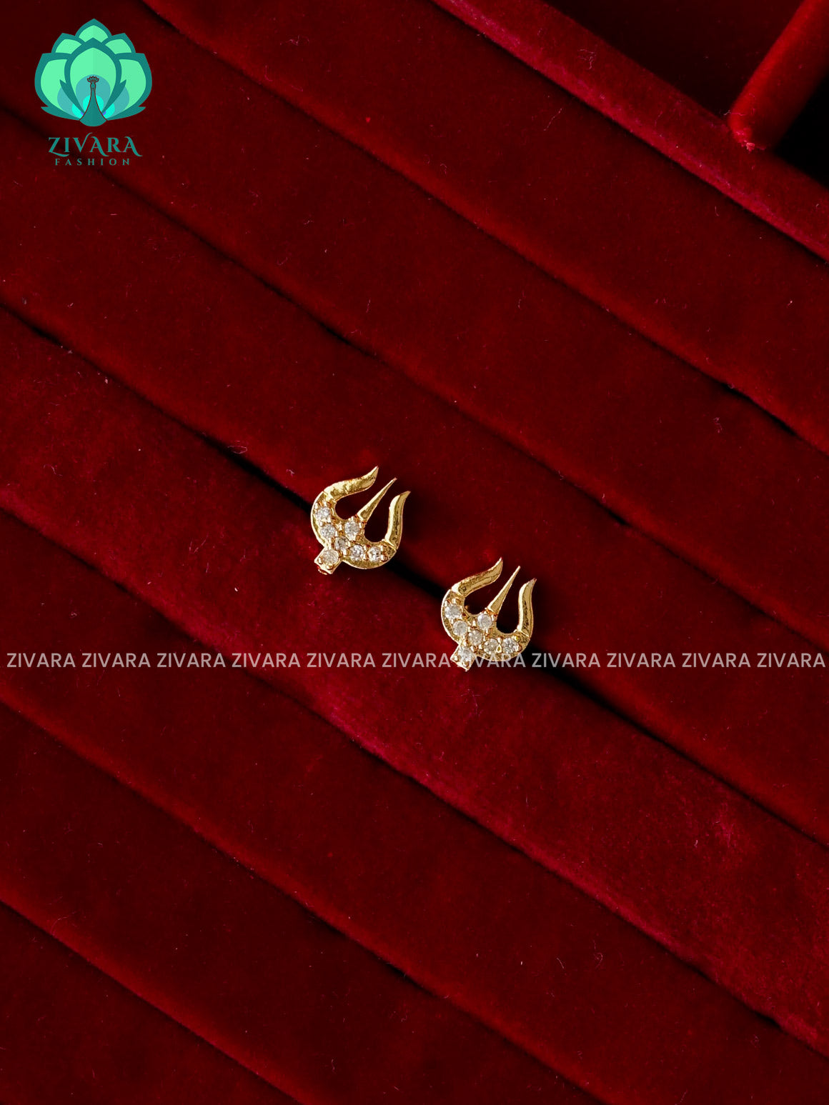ZYRA- TRISHUL-VERY SMALL SIZE MULTI USAGE SCREW TYPE STUDS  - latest jewellery collection- zivara fashion