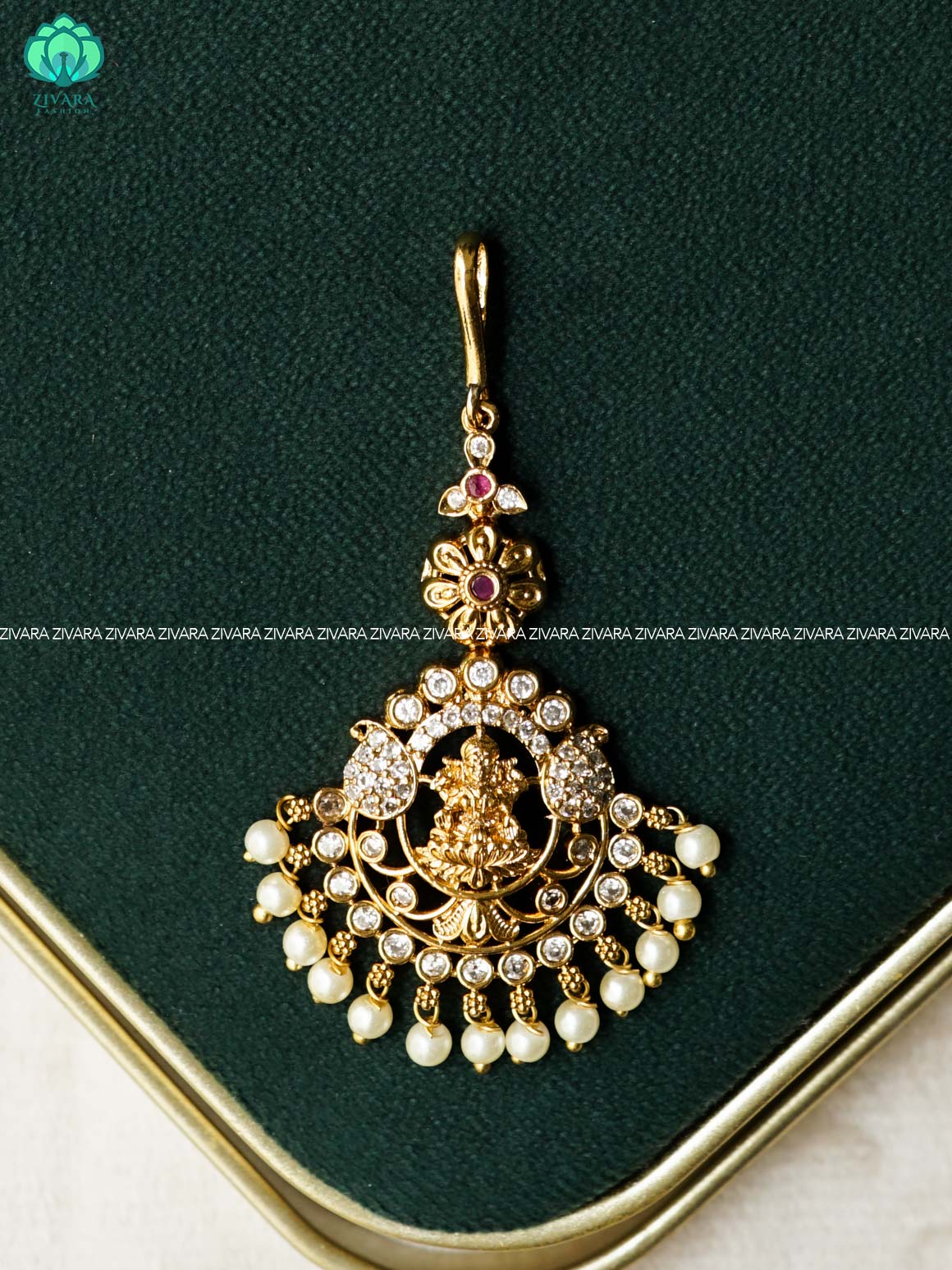 VINTAGE TEMPLE TIKKA/CHUTTI -  bridal head accessory- latest bridal collection - Zivara fashion