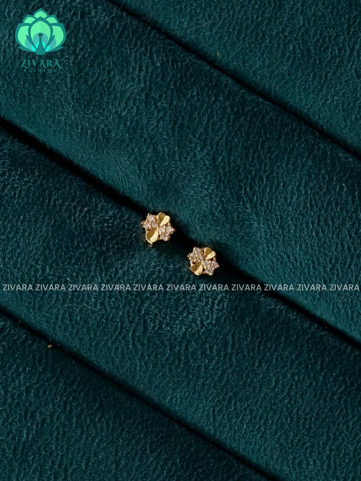 ZYRA- Flower -VERY SMALL SIZE MULTI USAGE SCREW TYPE STUDS  - latest jewellery collection- zivara fashion