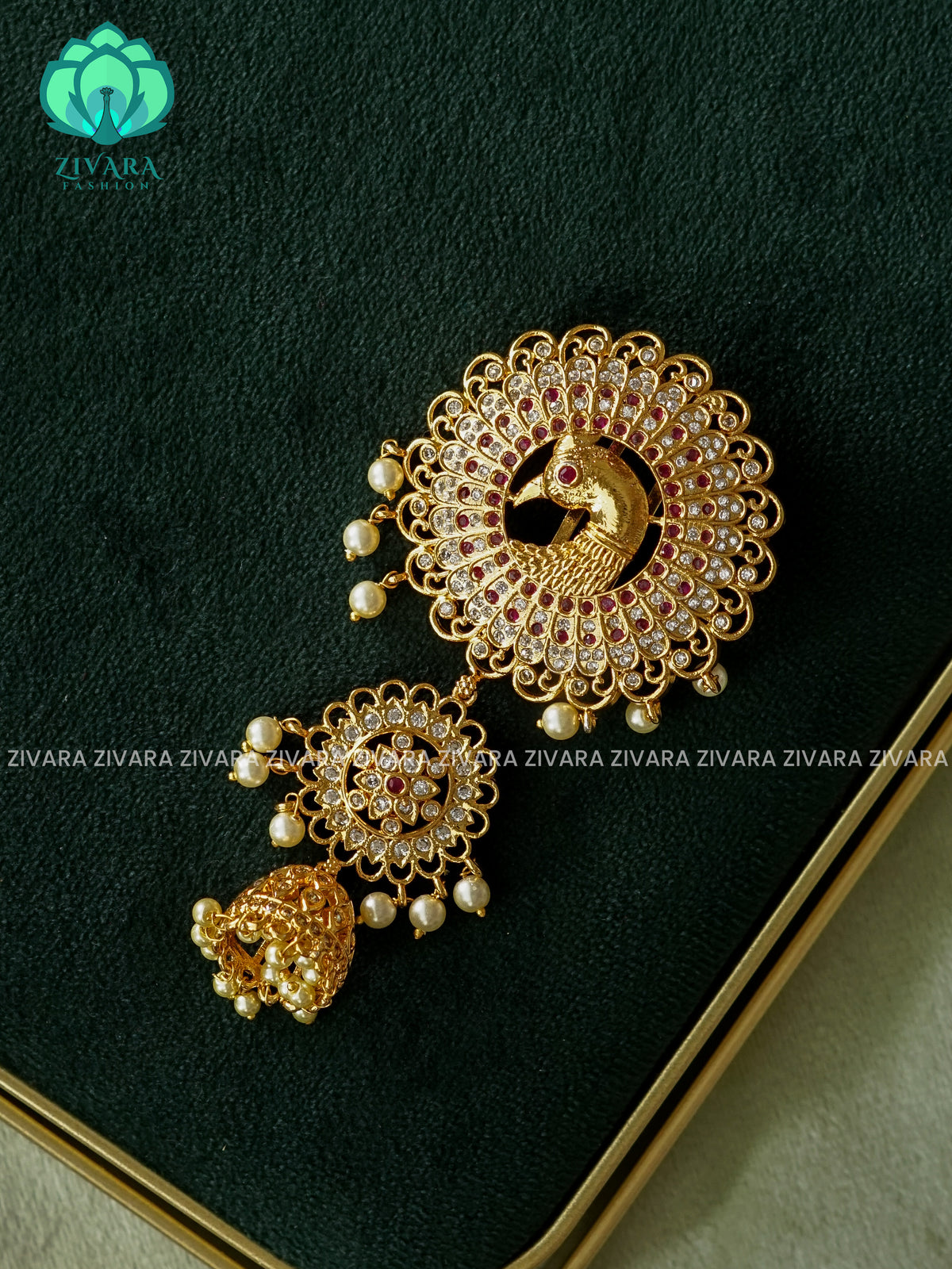 PEACOCK JADABILLAI  - TRADITIONAL HAIR ACCESSORIES - ZIVARA FASHION