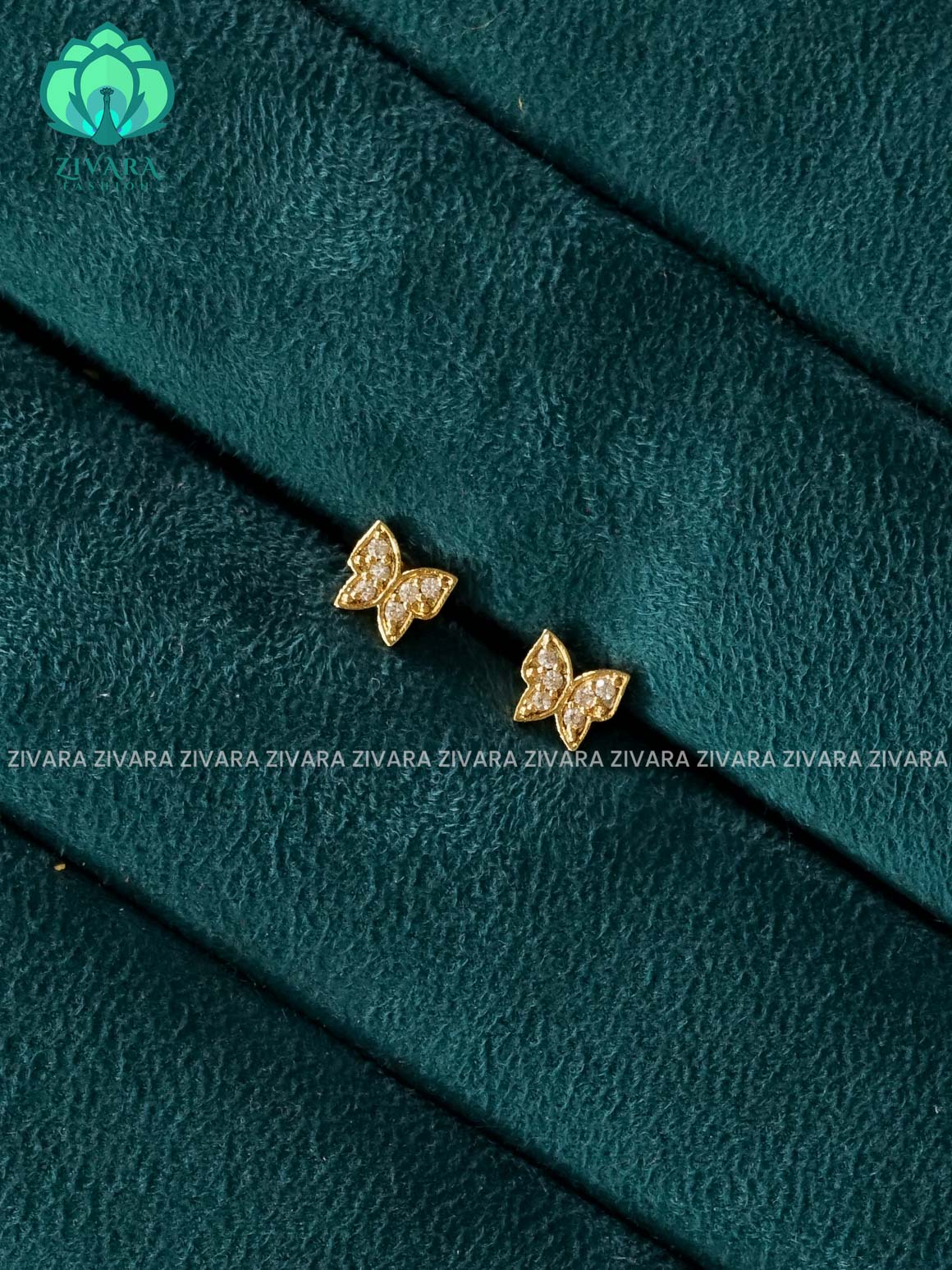 ZYRA- butterfly-VERY SMALL SIZE MULTI USAGE SCREW TYPE STUDS  - latest jewellery collection- zivara fashion