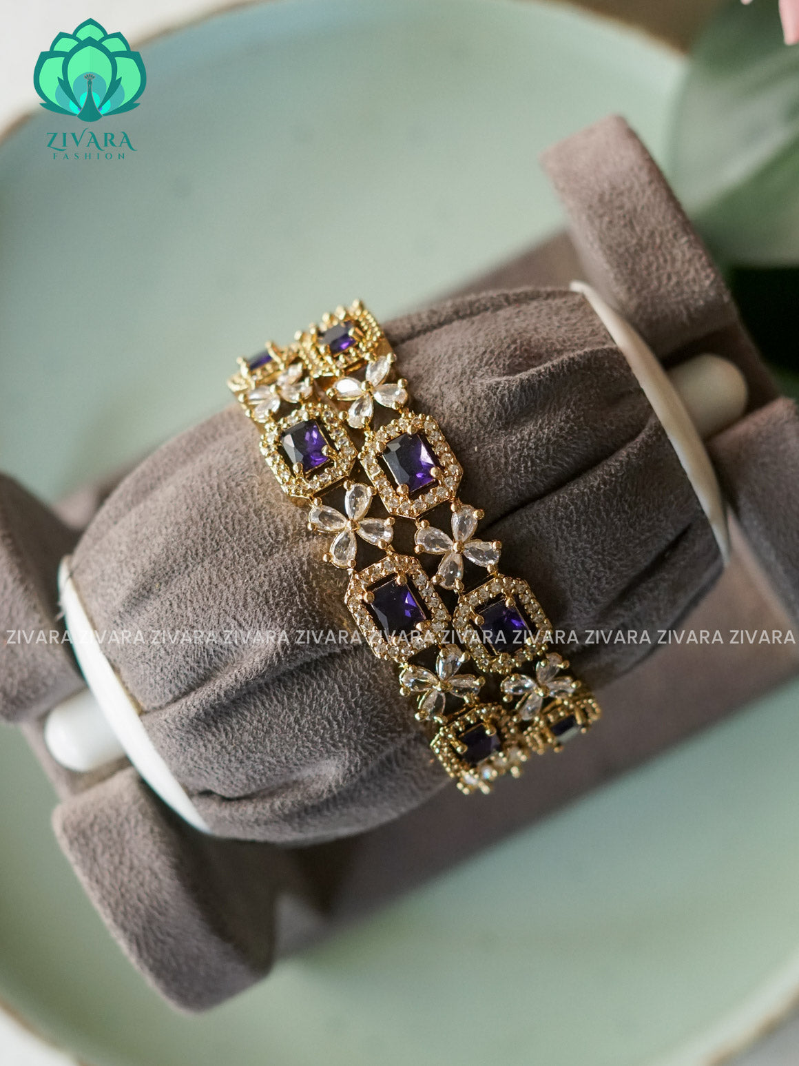 PURPLE  - 2 piece victoria finish BANGLE - latest bangles design