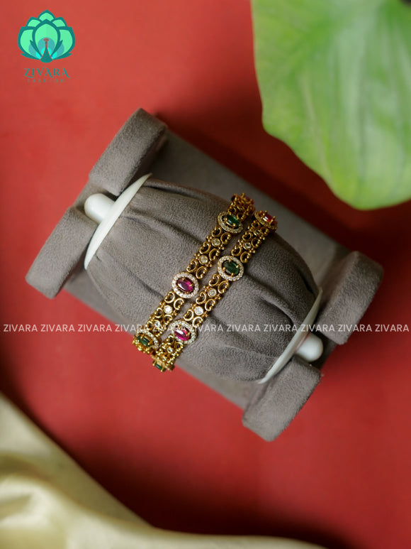 2 piece premium FLORAL bangles -latest jewellery collection