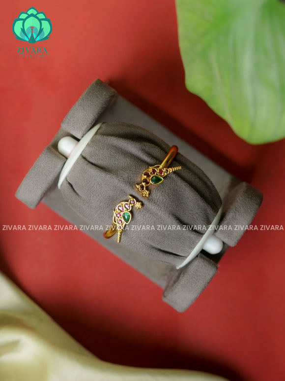 1 piece free size Parrot KADA -Premium gold finish kada bangle- latest jewellery collection- Zivara Fashion