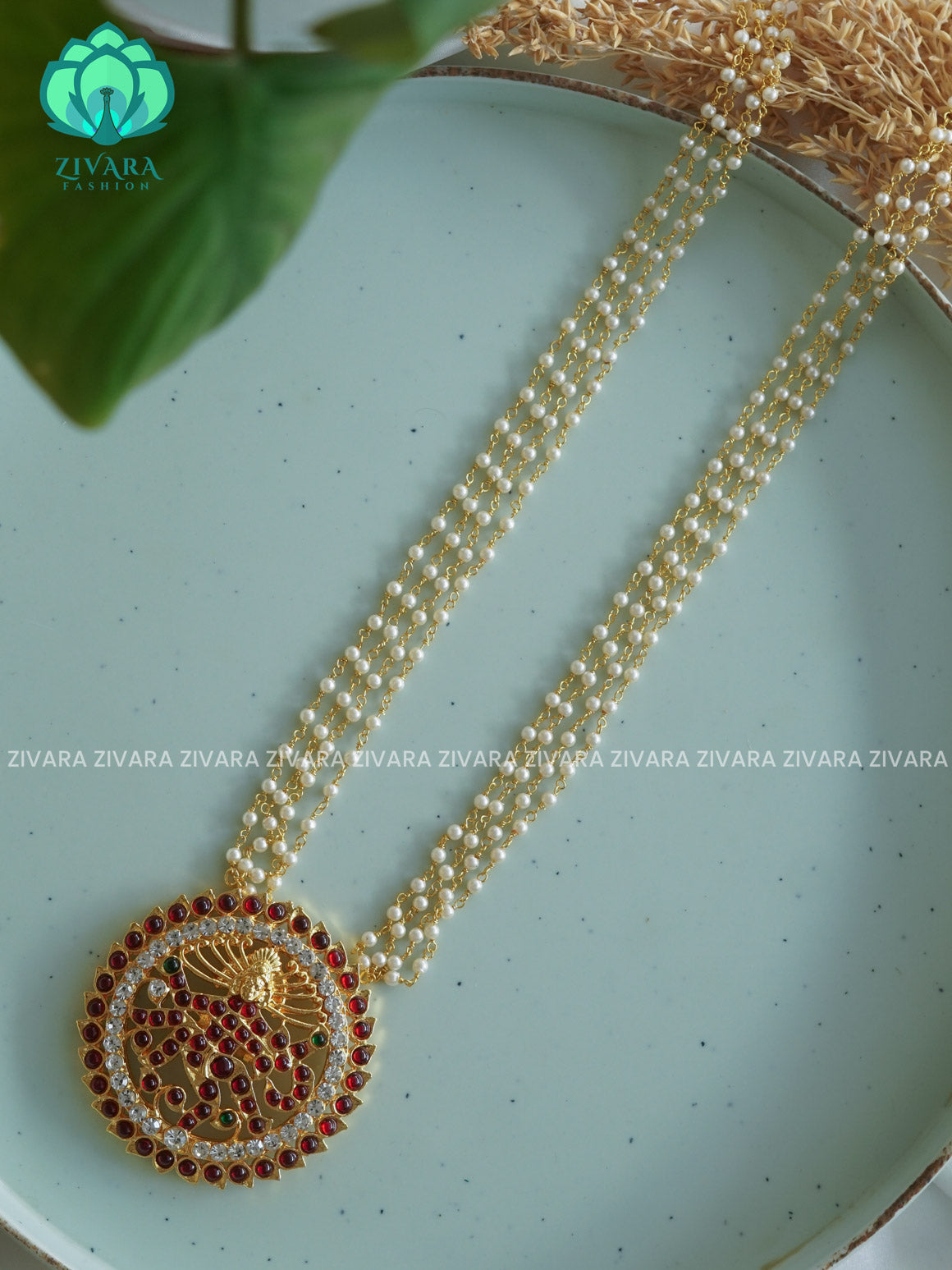 RED AND GREEN - THARUNA  HANDMADE LONG NECKWEAR- latest kemp dance jewellery collection