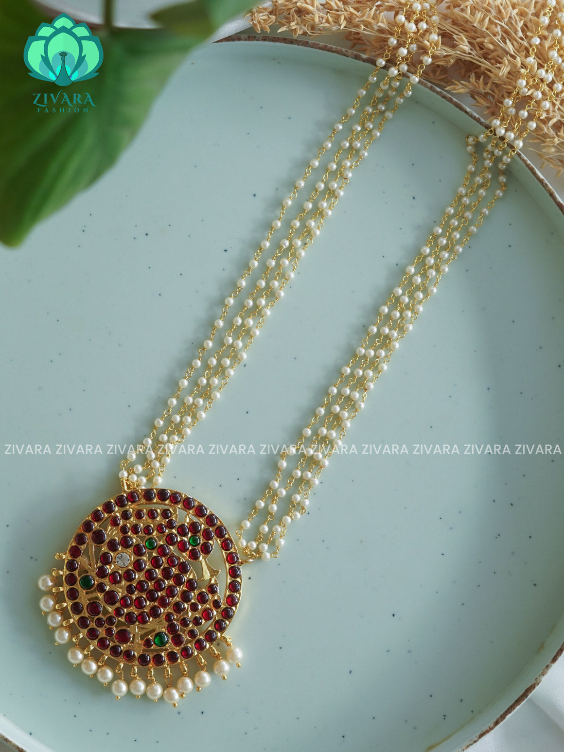 RED AND GREEN - THARUNA  HANDMADE LONG NECKWEAR- latest kemp dance jewellery collection