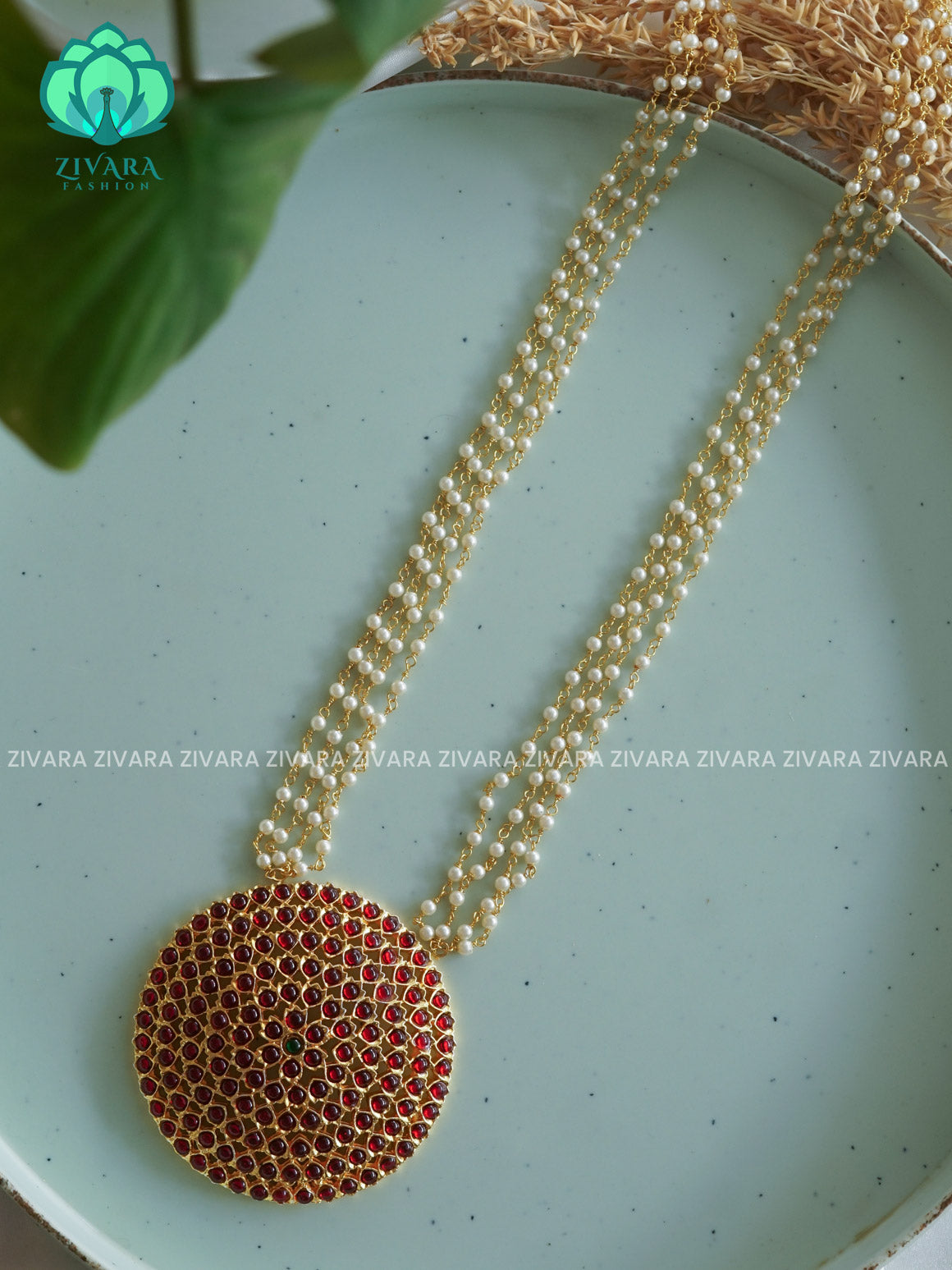RED AND GREEN - THARUNA  HANDMADE LONG NECKWEAR- latest kemp dance jewellery collection