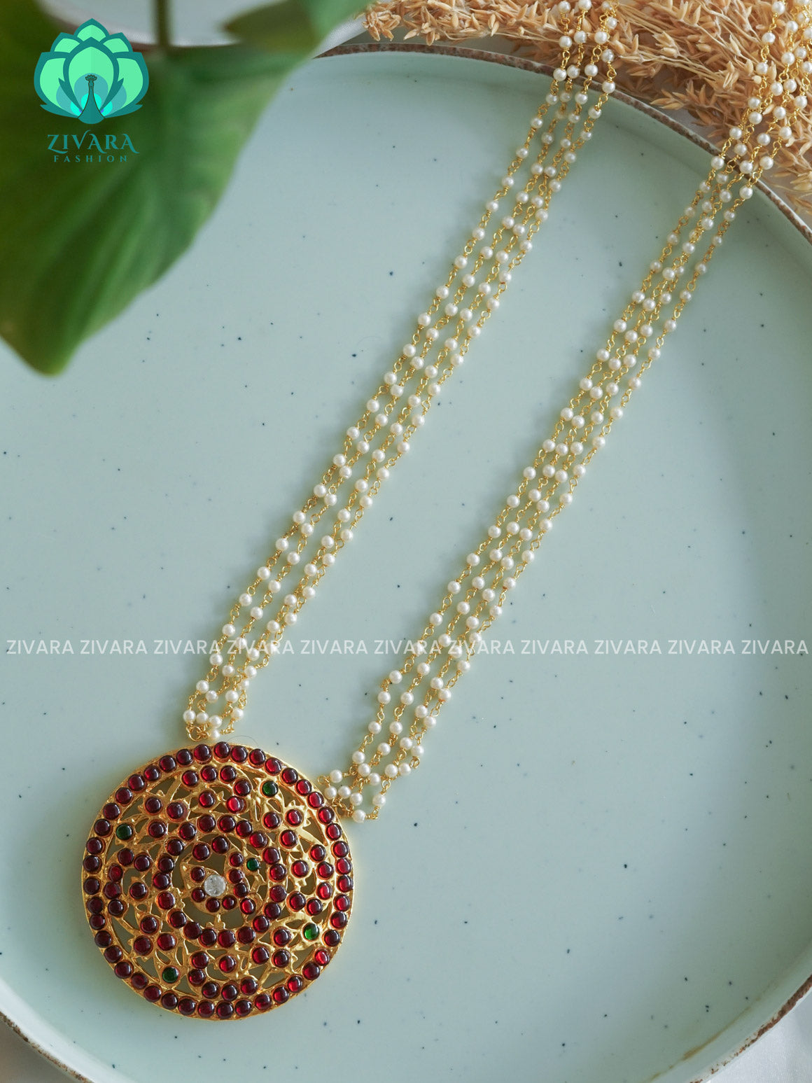RED AND GREEN - THARUNA  HANDMADE LONG NECKWEAR- latest kemp dance jewellery collection