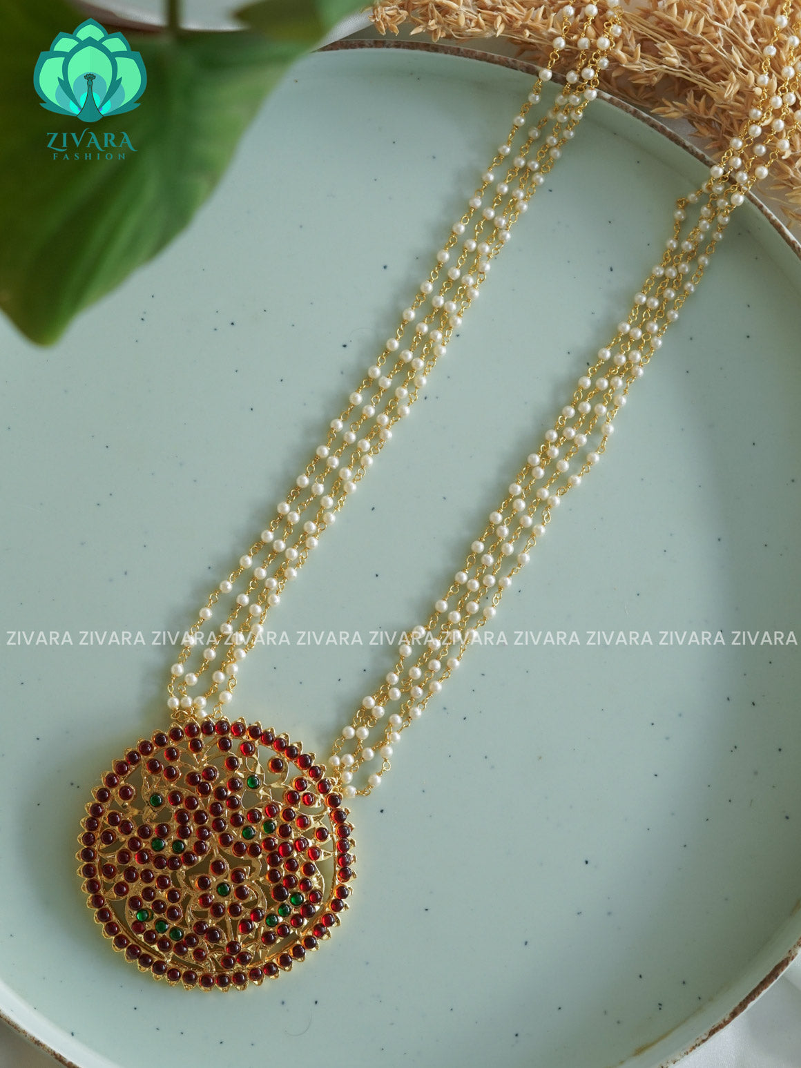 RED AND GREEN - THARUNA  HANDMADE LONG NECKWEAR- latest kemp dance jewellery collection