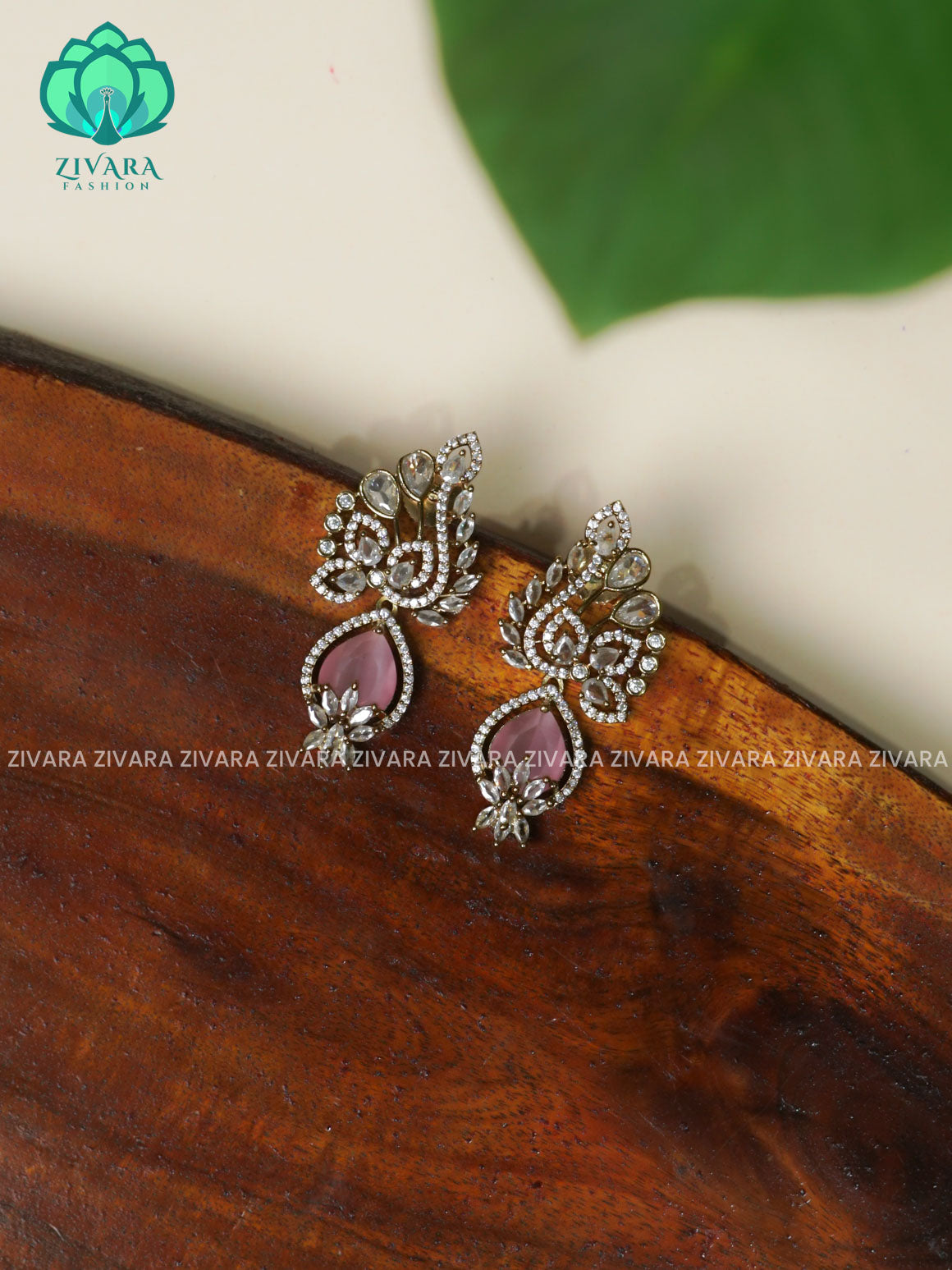 PINK PREMIUM - TRADITIONAL PREMIUM VICTORIA STUDS- latest jewellery collection- zivara fashion