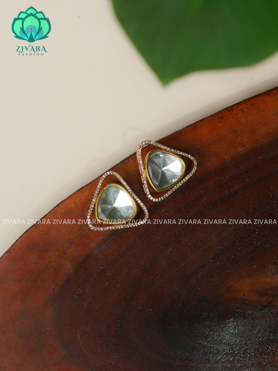 BIG SIZE BOHEMIAN  - TRADITIONAL PREMIUM MATTE  polish STUDS- latest jewellery collection- zivara fashion