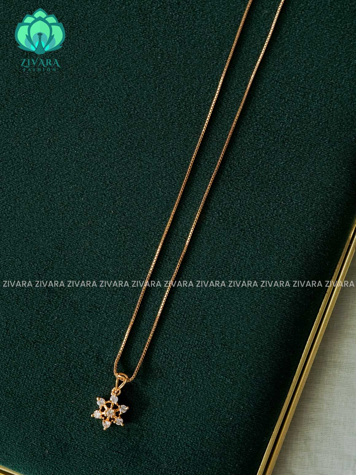 SMALL PENTANT WITH CHAIN ( CHAIN COMPLIMENTARY) -Trending office wear jewellery-Zivara fashion