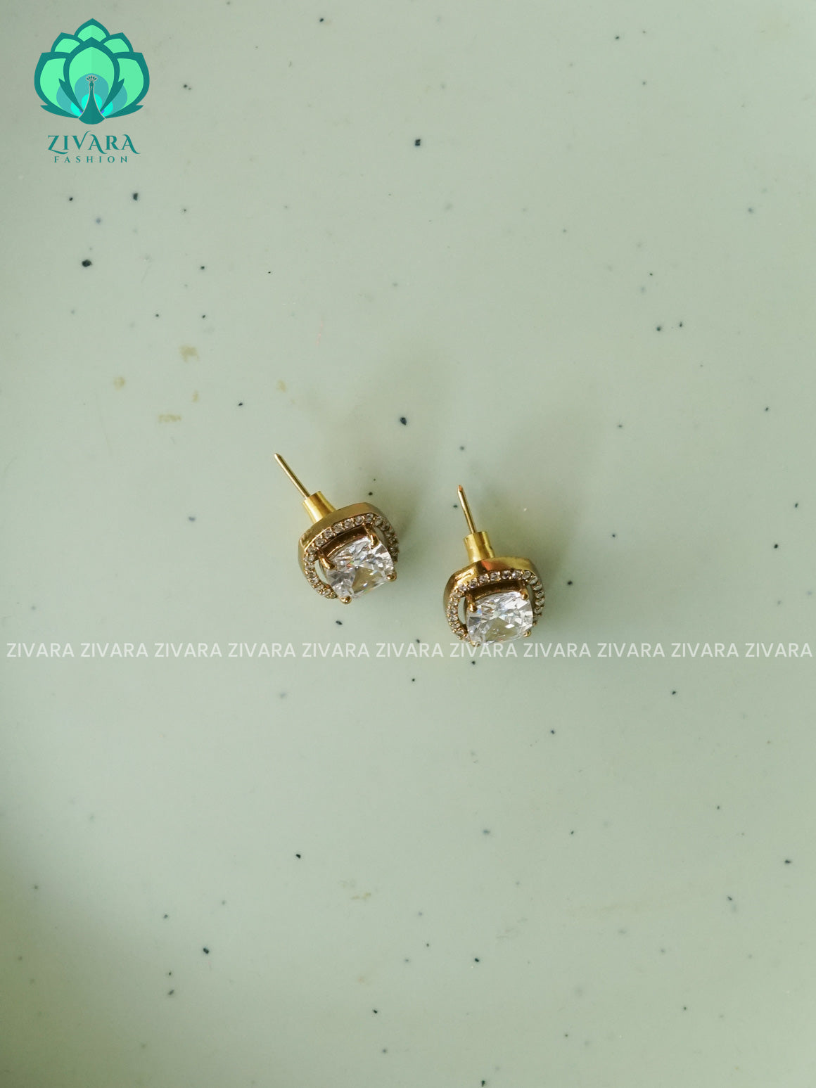 WHITE SMALL SIZE STUDS  - latest jewellery collection- zivara fashion