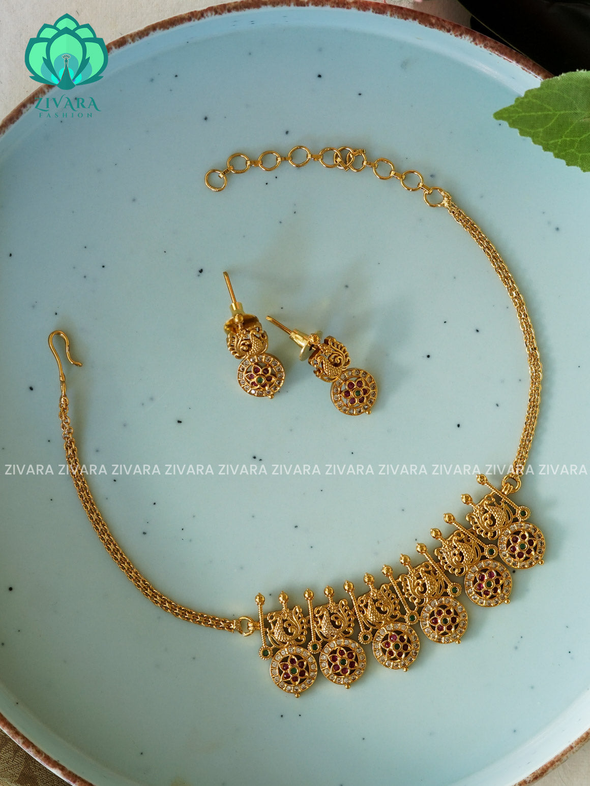 Kids friendly annapakshi coin -TRADITIONAL CHOKER COLLECTION WITH EARRINGS- LATEST JEWELLERY COLLECTION