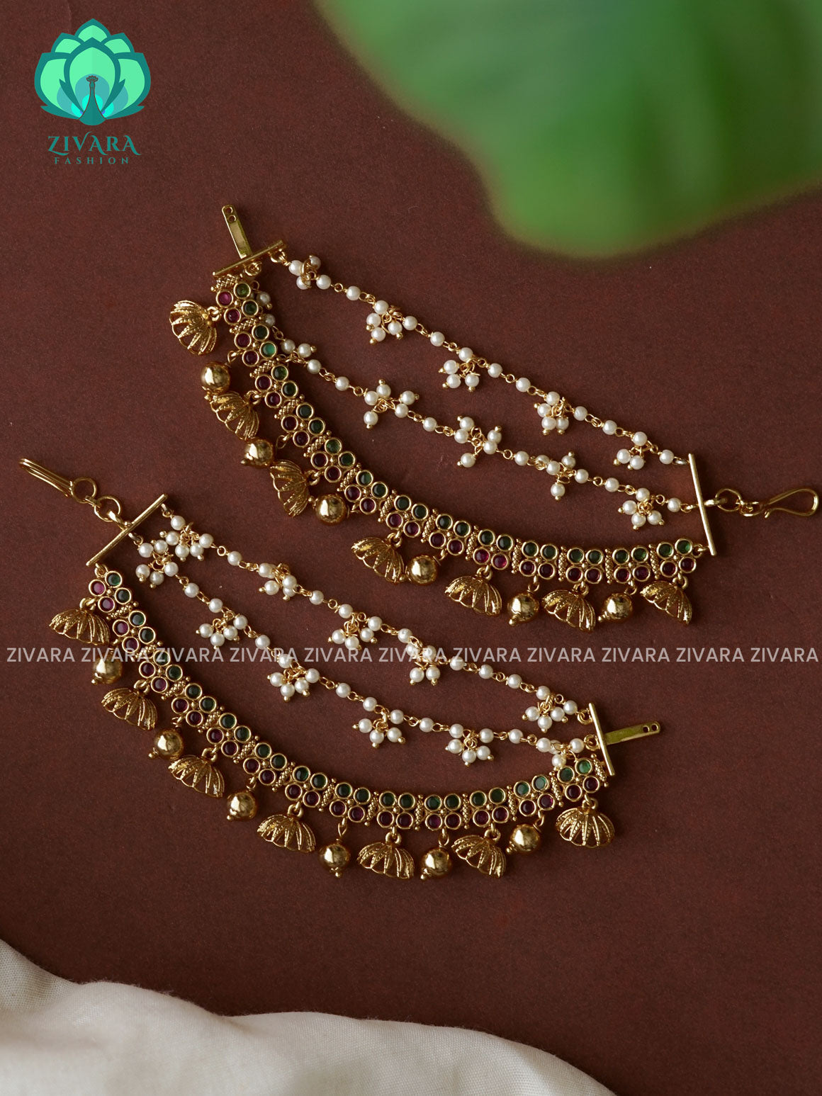 Traditional heavy earchains /maatals- bridal accessory- zivara fashion-latest jewellery collection