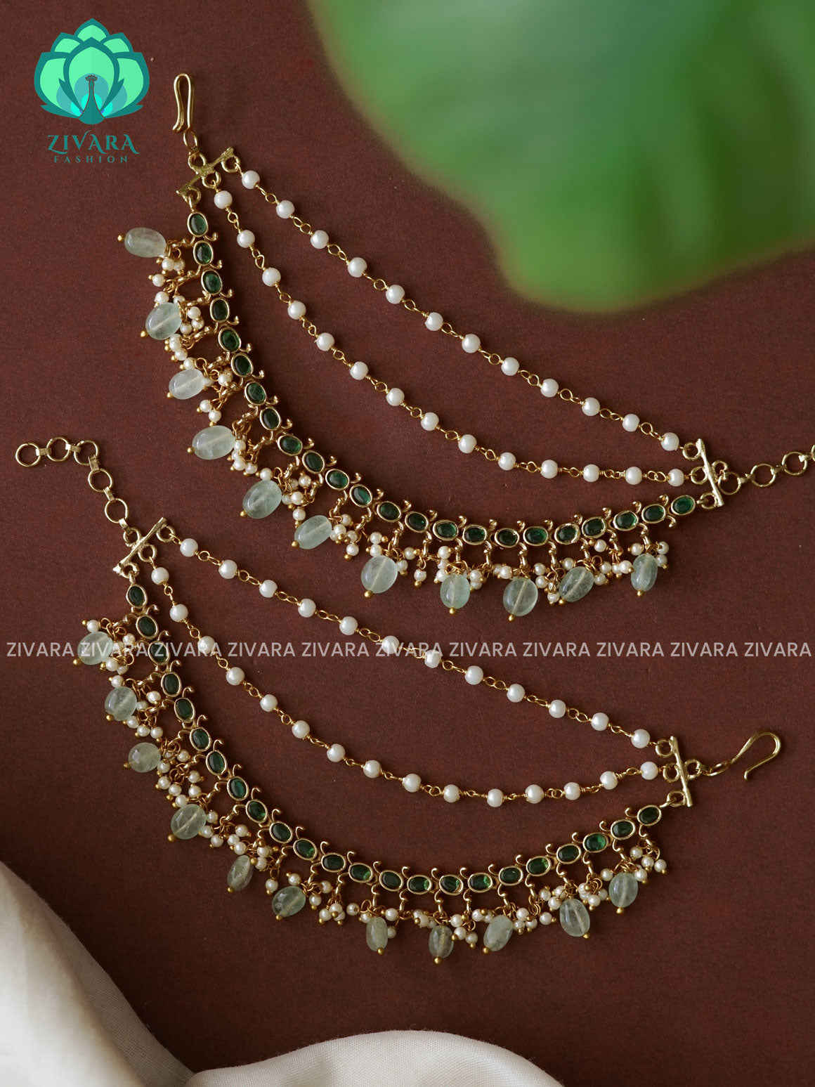 Traditional heavy earchains /maatals- bridal accessory- zivara fashion-latest jewellery collection