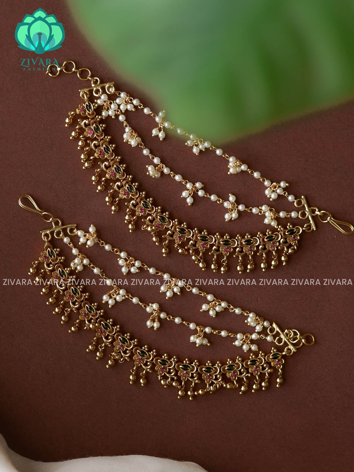 Traditional heavy earchains /maatals- bridal accessory- zivara fashion-latest jewellery collection