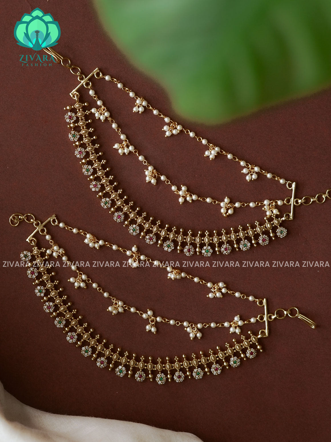 Traditional heavy earchains /maatals- bridal accessory- zivara fashion-latest jewellery collection