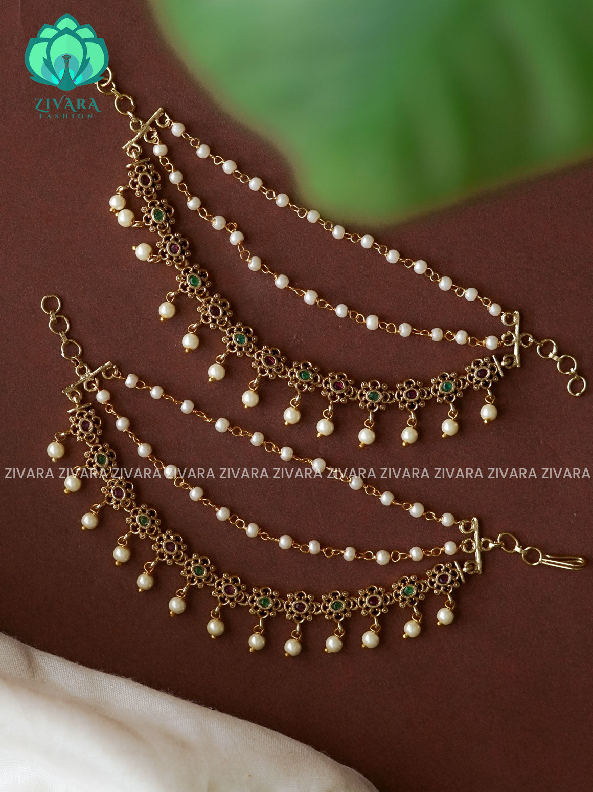 Traditional heavy earchains /maatals- bridal accessory- zivara fashion-latest jewellery collection