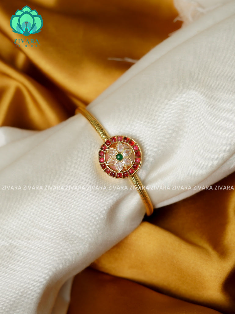 1 piece free size KADA -Premium gold FINISH kada bangle- latest jewellery collection- Zivara Fashion
