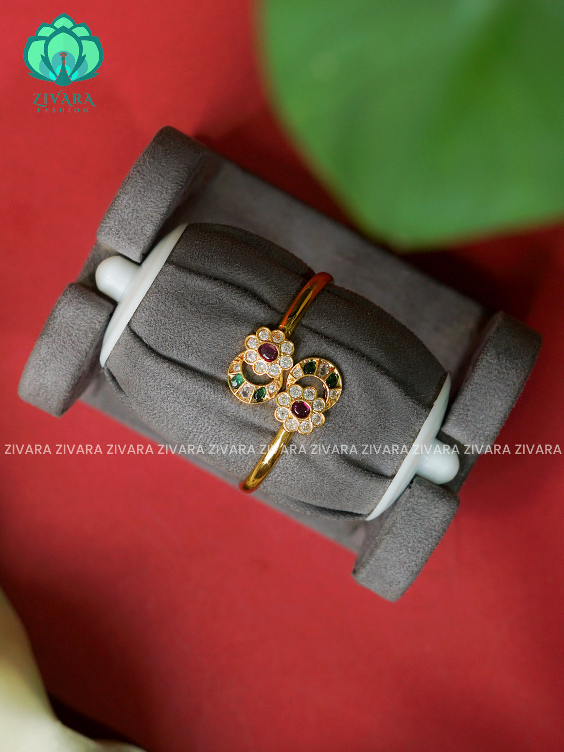 1 piece free size KADA  -Premium gold finish kada bangle - Zivara Fashion