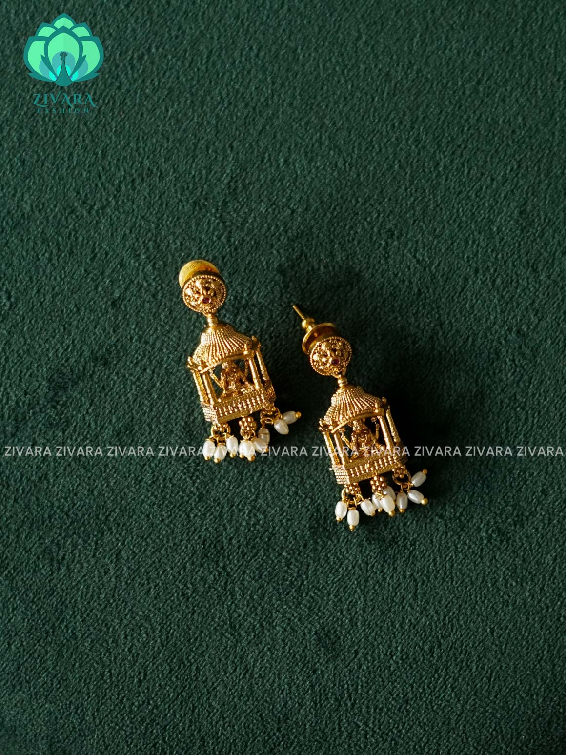 Hotselling small size kids friendly temple TRADITIONAL PREMIUM MATTE  polish JHUMKA- latest jewellery collection- zivara fashion