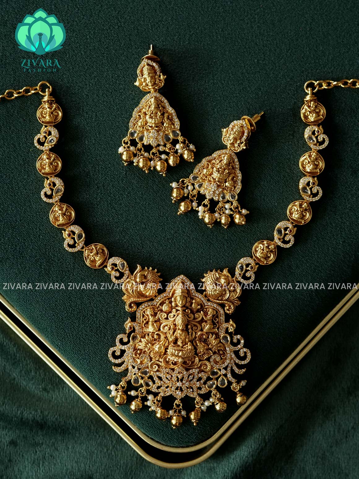 AKSHAYAM - TIRUMAL LAKSHMI   BRIDAL NECKWEAR -Traditional south indian premium neckwear with earrings- Zivara Fashion- latest jewellery design