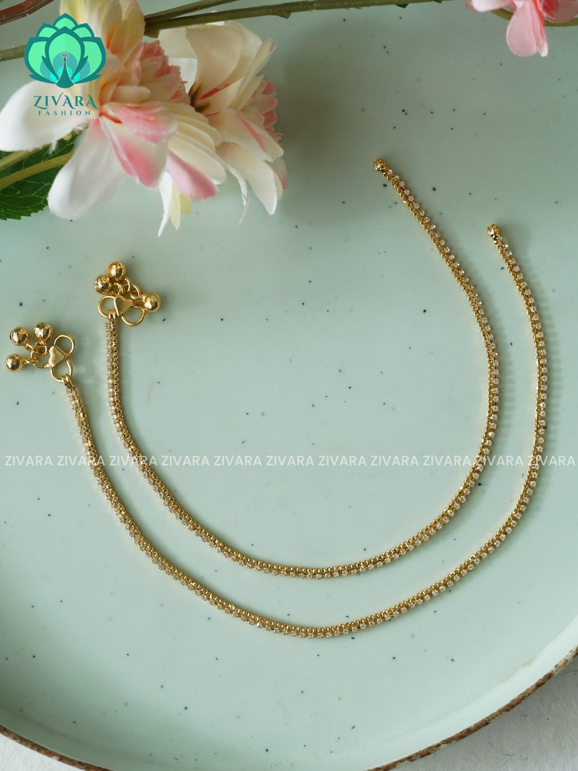 Trending 10.5 inch anklets for women- latest jewellery- ZIVARA FASHION