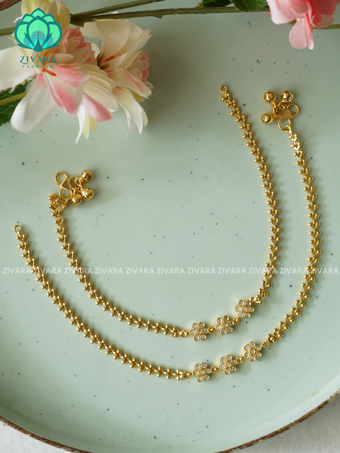 Trending 10.5 inch anklets for women- latest jewellery- ZIVARA FASHION