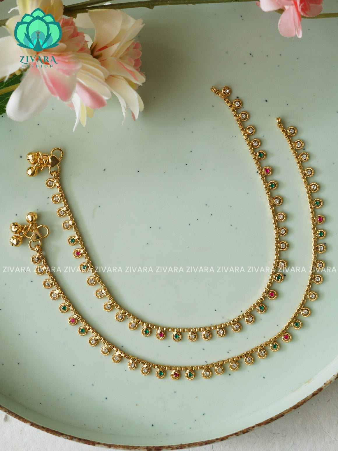 Trending 10.5 inch anklets for women- latest jewellery- ZIVARA FASHION