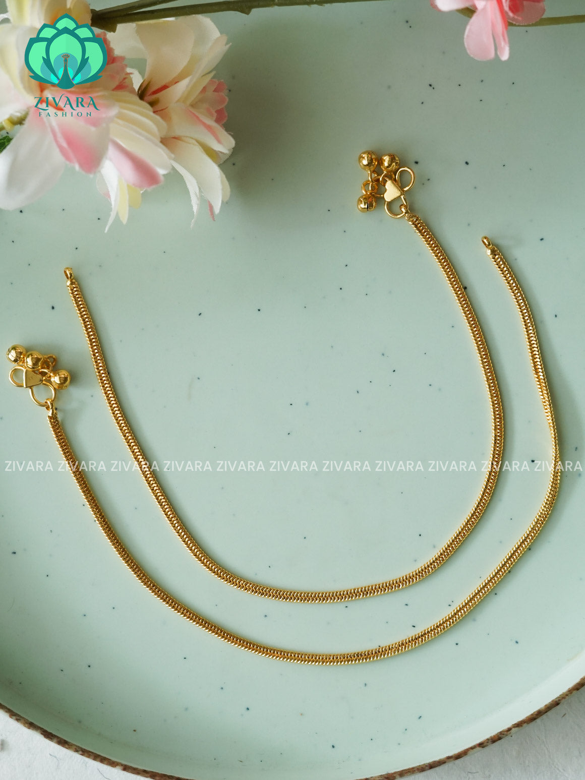 Trending 10.5 inch anklets for women- latest jewellery- ZIVARA FASHION