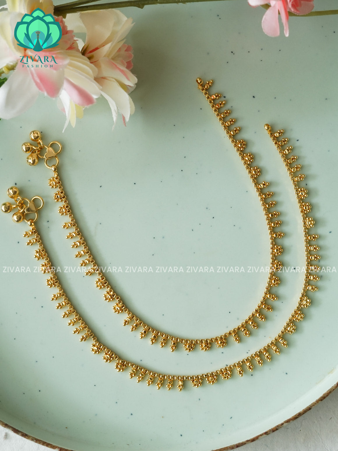 Trending 10.5 inch anklets for women- latest jewellery- ZIVARA FASHION