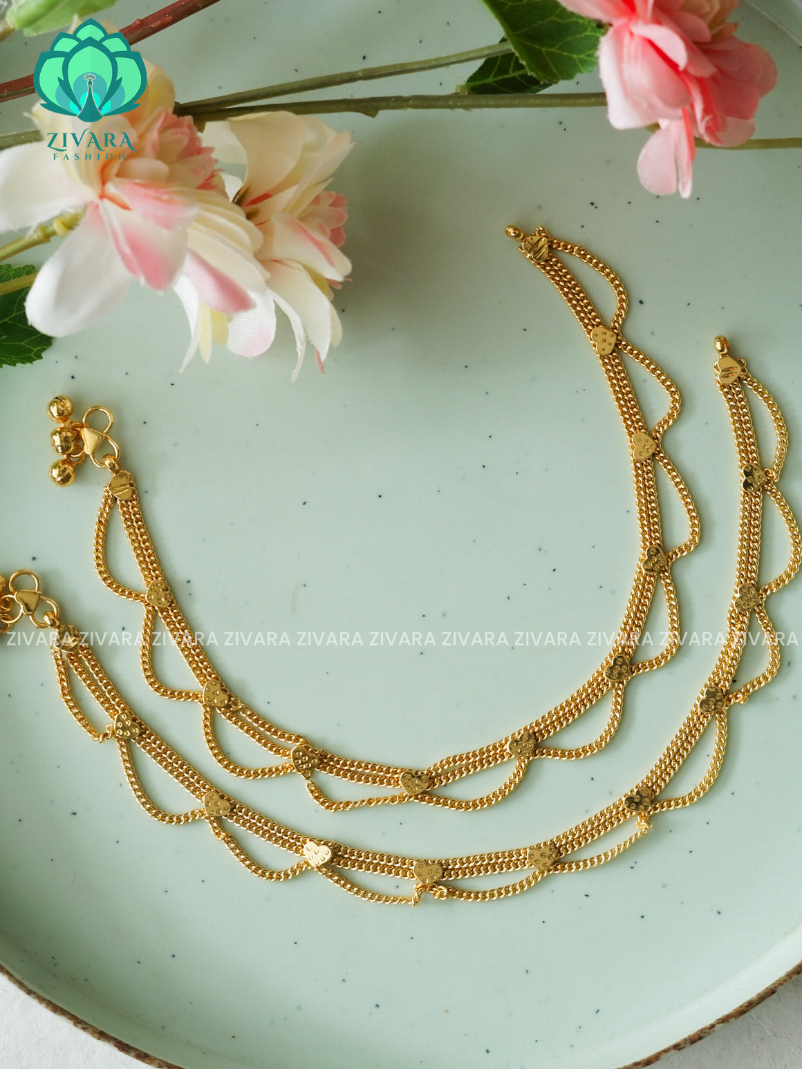 Trending 10.5 inch anklets for women- latest jewellery- ZIVARA FASHION
