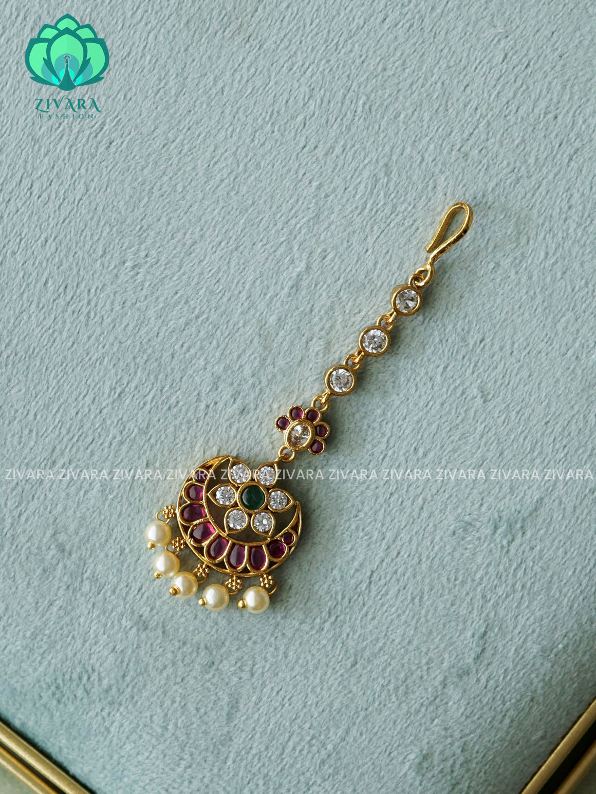 MOON FLOWER CHUTTI  bridal head accessory- latest bridal collection - Zivara fashion