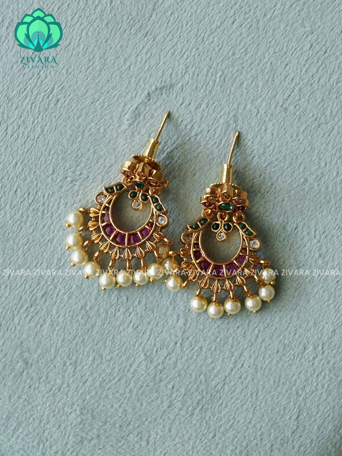 REAL KEMP  MOTIF FREE BALI -BEAUTIFUL FESTIVE BALI -PREMIUM MATTE  polish BALI- latest jewellery collection- zivara fashion