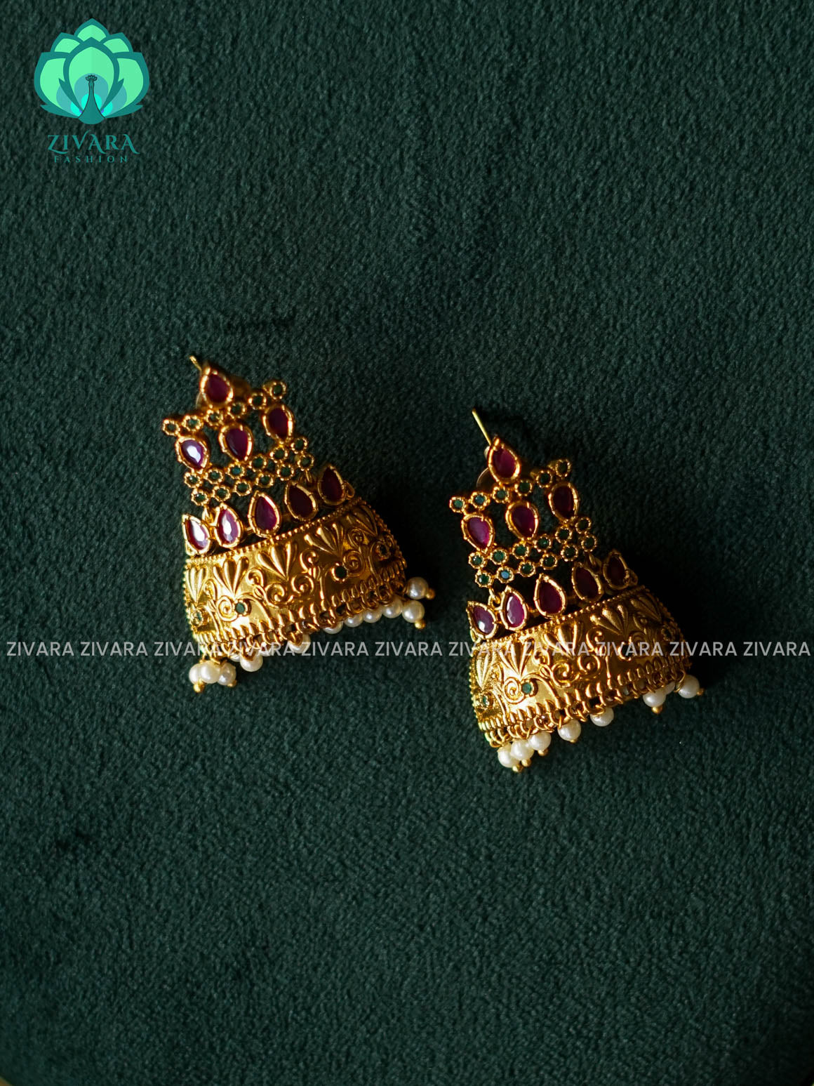 MOTIF FREE HALF JHUMKA - latest trending collection-ZIVARA FASHION