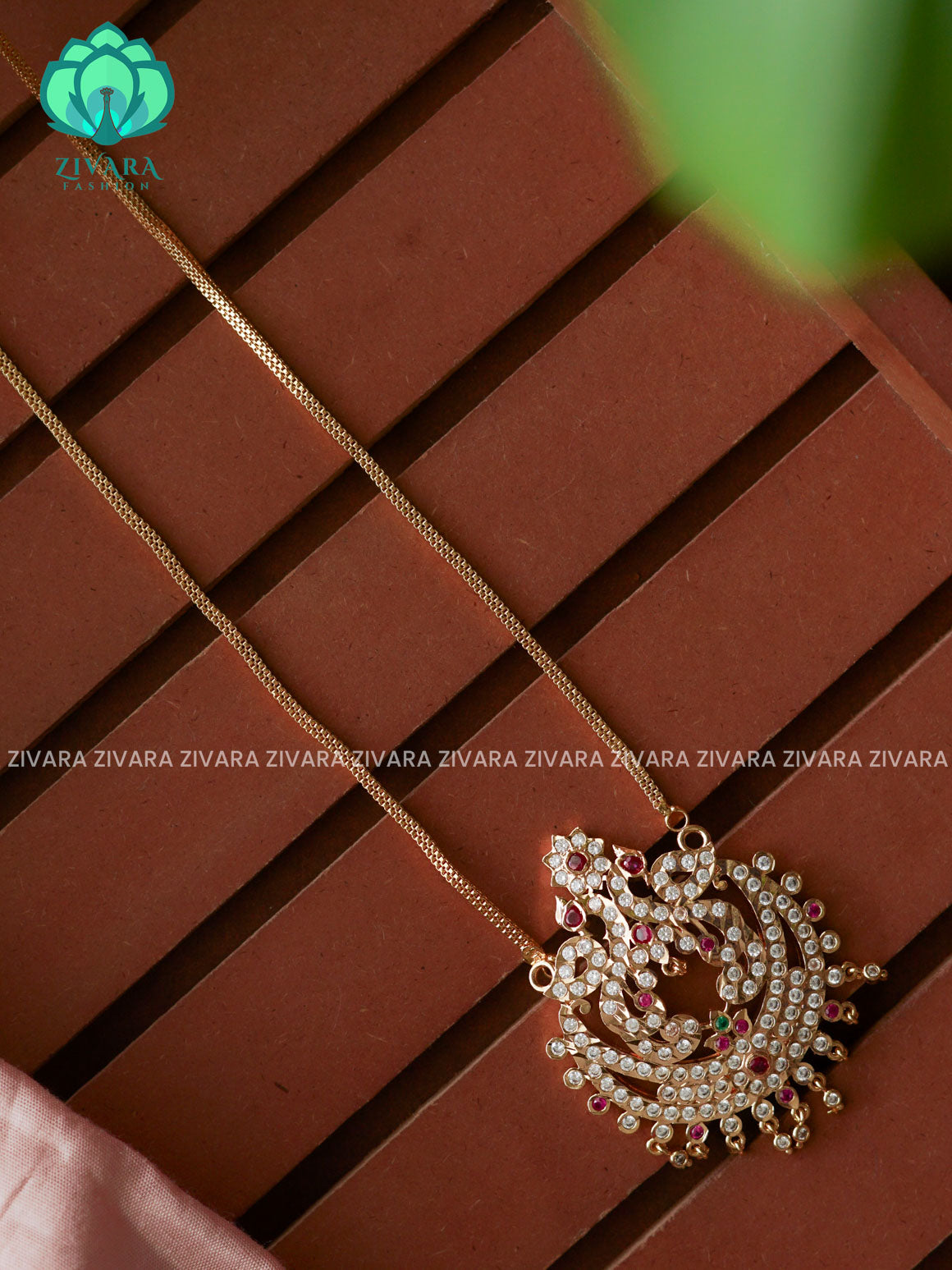 24" MICROGOLD POLISH IMPON DOLLAR  with premium gold polish CHAIN -Traditional south indian premium neckwear without earrings- Zivara Fashion- latest jewellery design