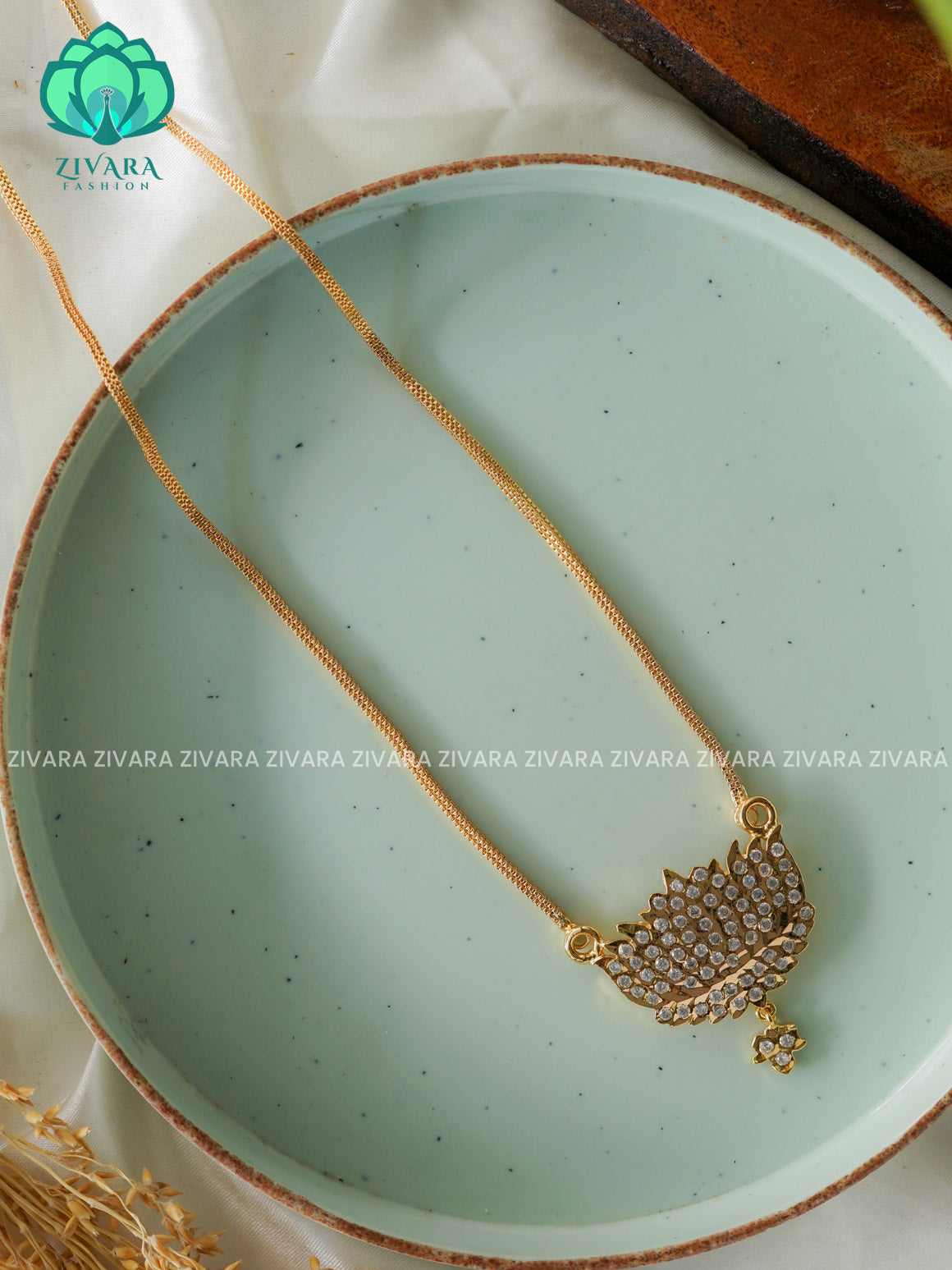 24" MICROGOLD POLISH IMPON DOLLAR  with premium gold polish CHAIN -Traditional south indian premium neckwear without earrings- Zivara Fashion- latest jewellery design