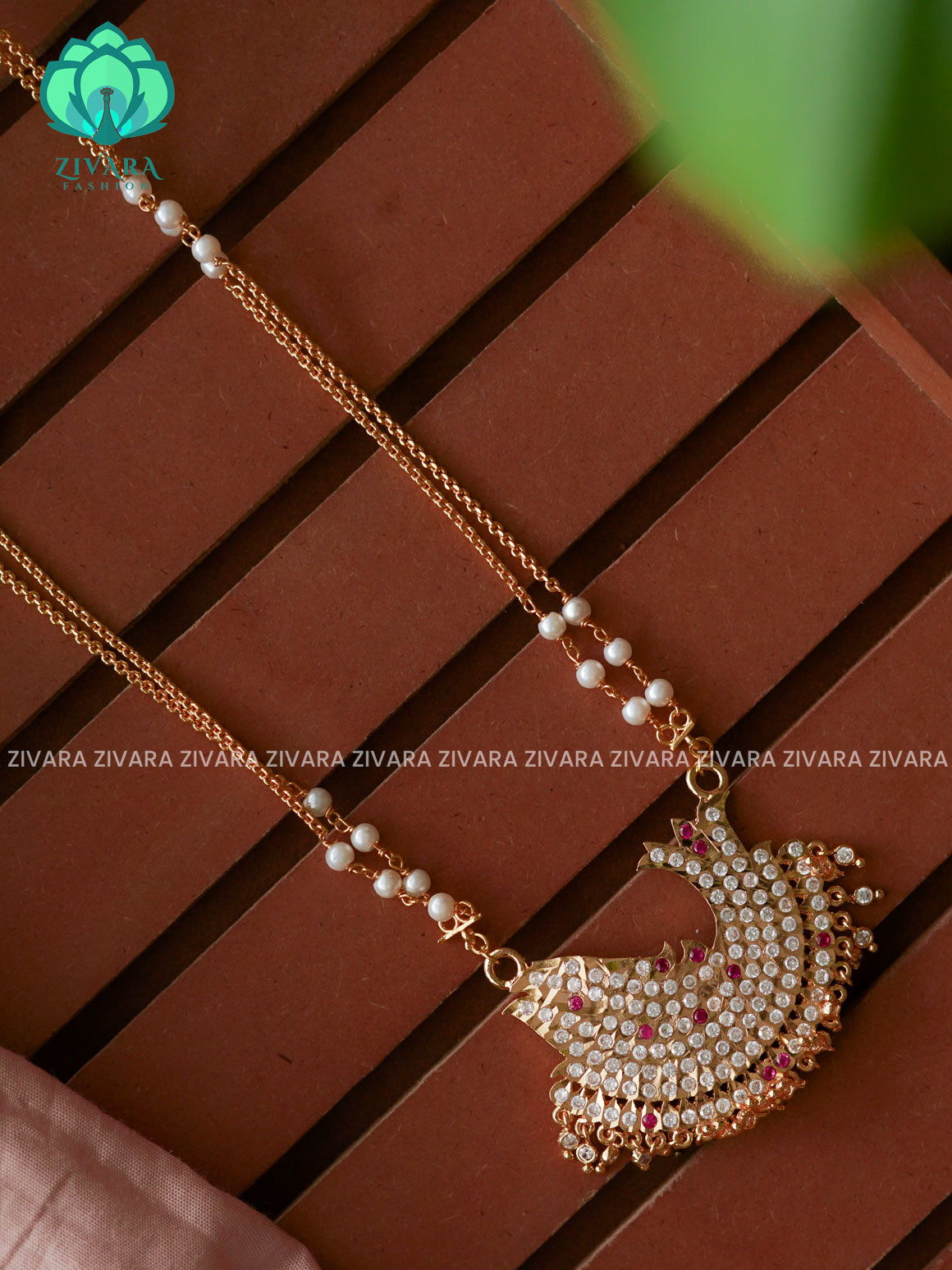 24" MICROGOLD POLISH IMPON DOLLAR  with premium gold polish CHAIN -Traditional south indian premium neckwear without earrings- Zivara Fashion- latest jewellery design