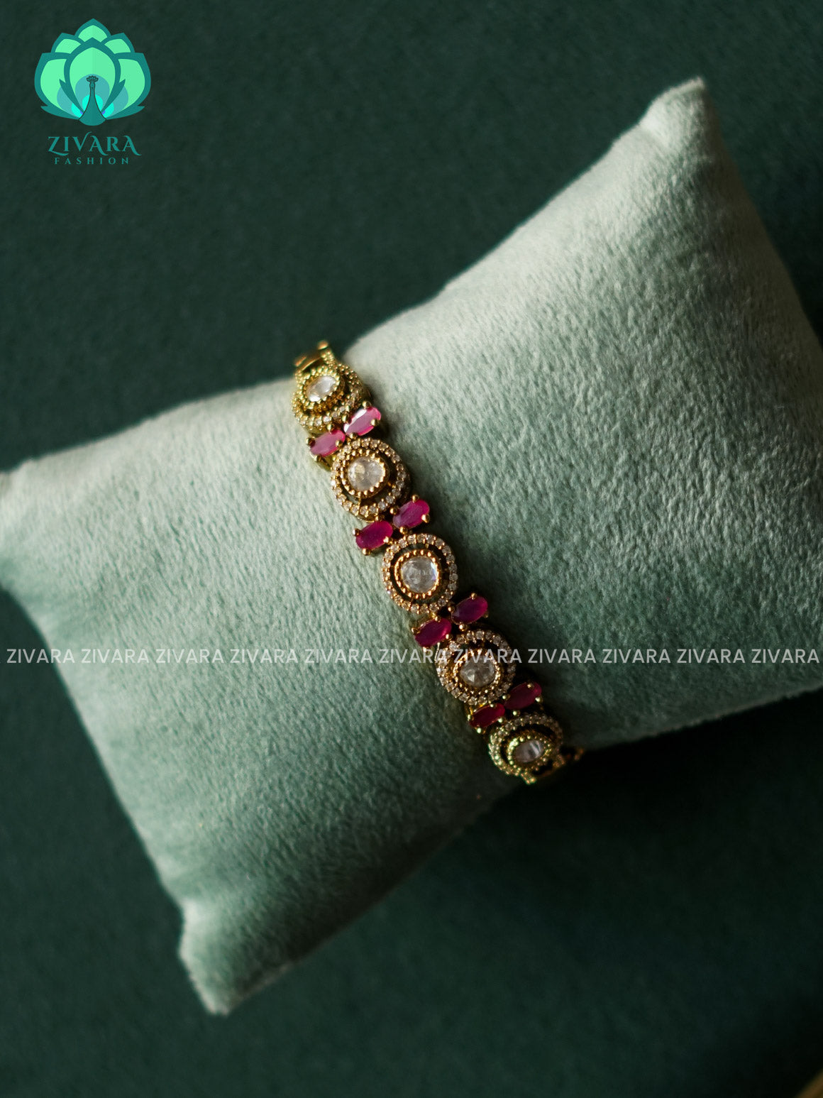 Pink 1 piece free size KADA -Premium MATTE finish kada bangle- latest jewellery collection- Zivara Fashion