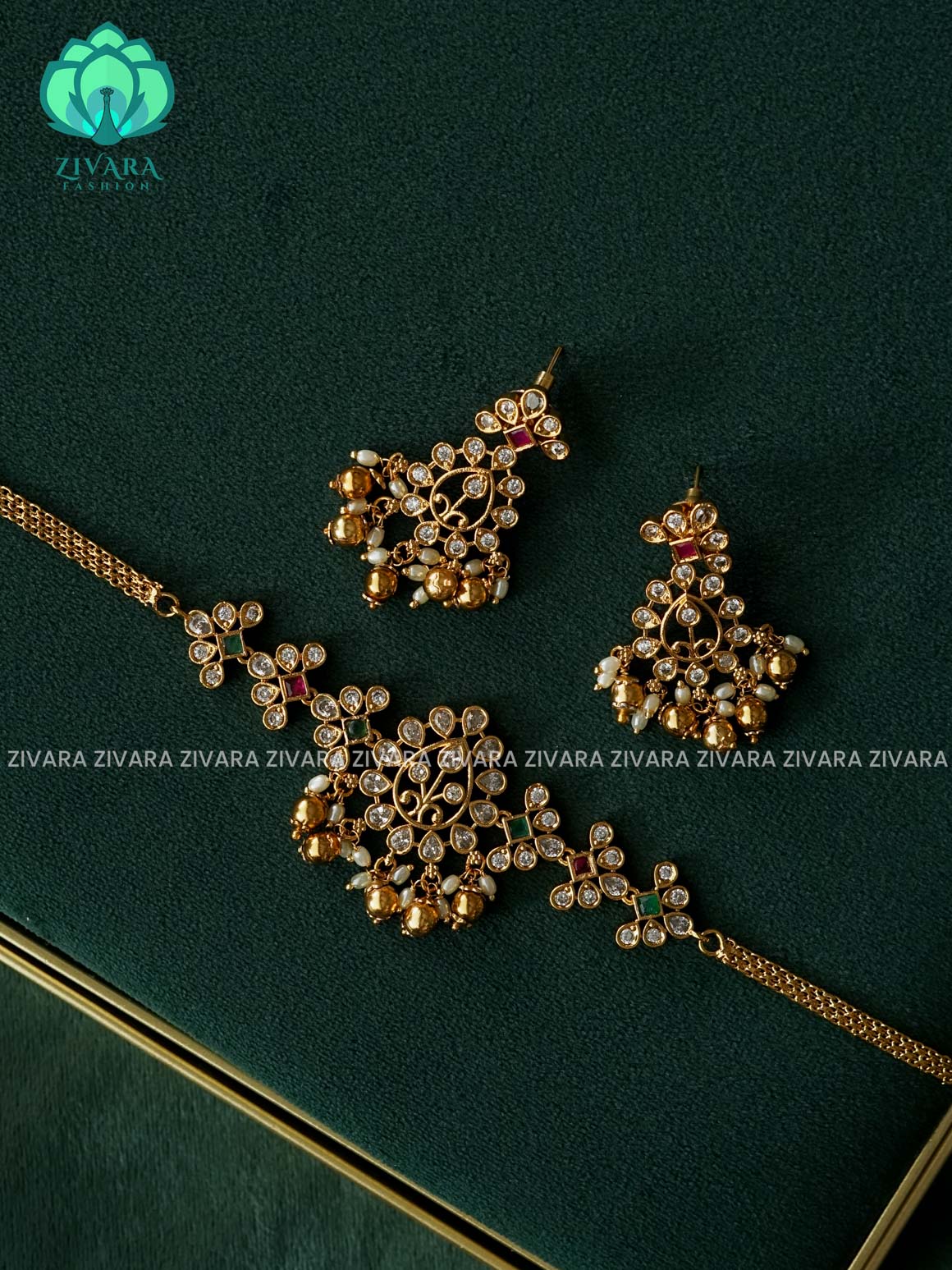 SIMPLE CHOKER - TRADITIONAL CHOKER COLLECTION - LATEST JEWELLERY COLLECTION - ZIVARA FASHION