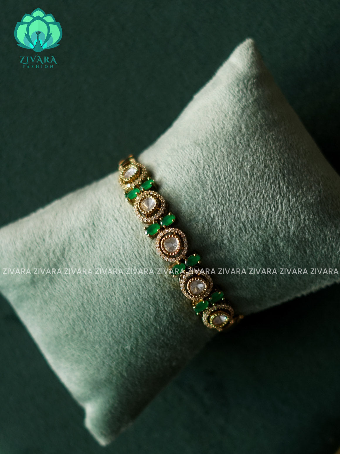GREEN 1 piece free size KADA -Premium MATTE finish kada bangle- latest jewellery collection- Zivara Fashion