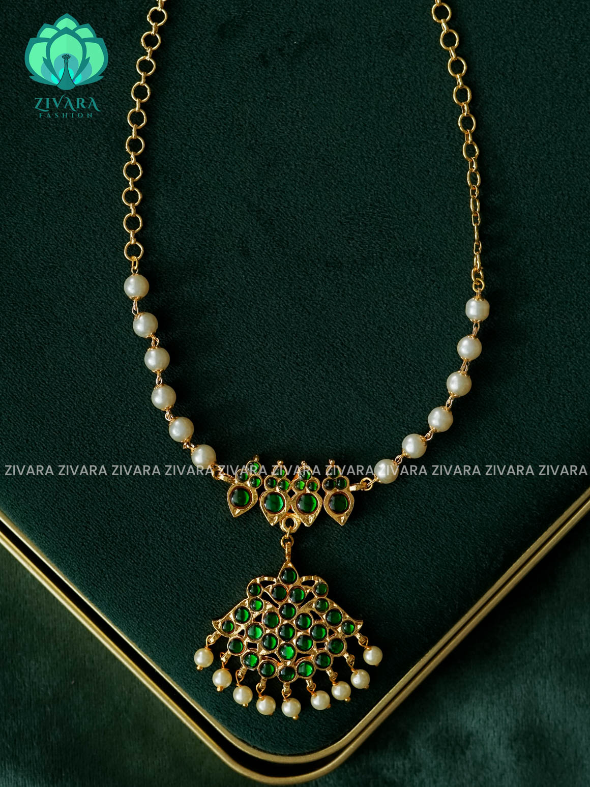 GREEN - Amudha - Simple pendant chains/neckwears - zivara fashion