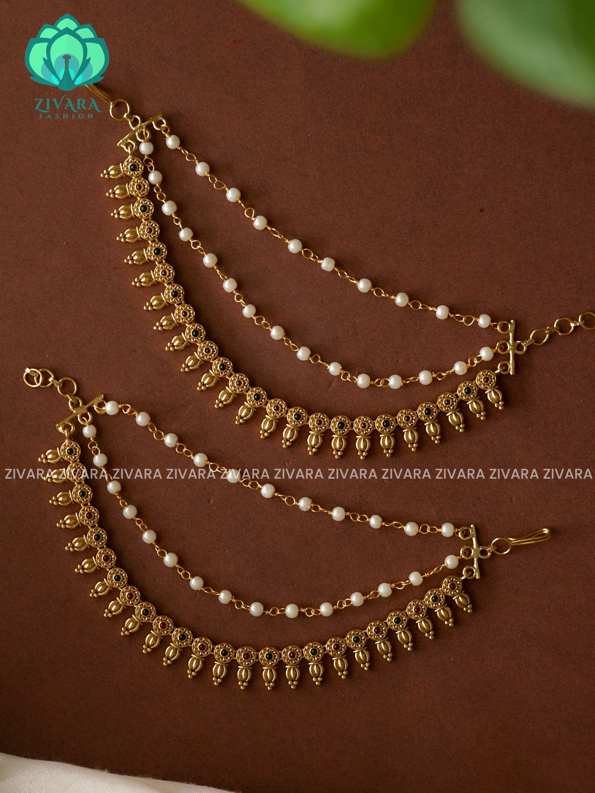 Traditional heavy earchains /maatals- bridal accessory- zivara fashion-latest jewellery collection