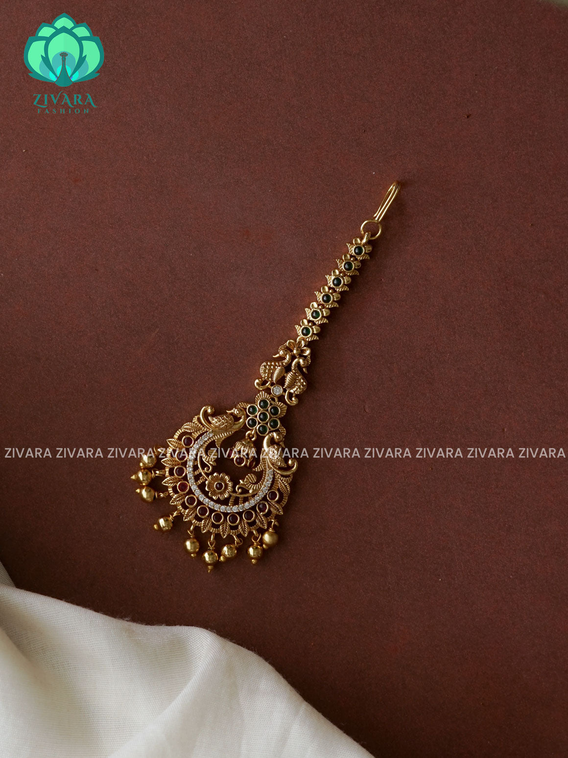 Temple style traditional - Bridal maang tikka, chutti- bridal head accessory- latest bridal collection - Zivara fashion