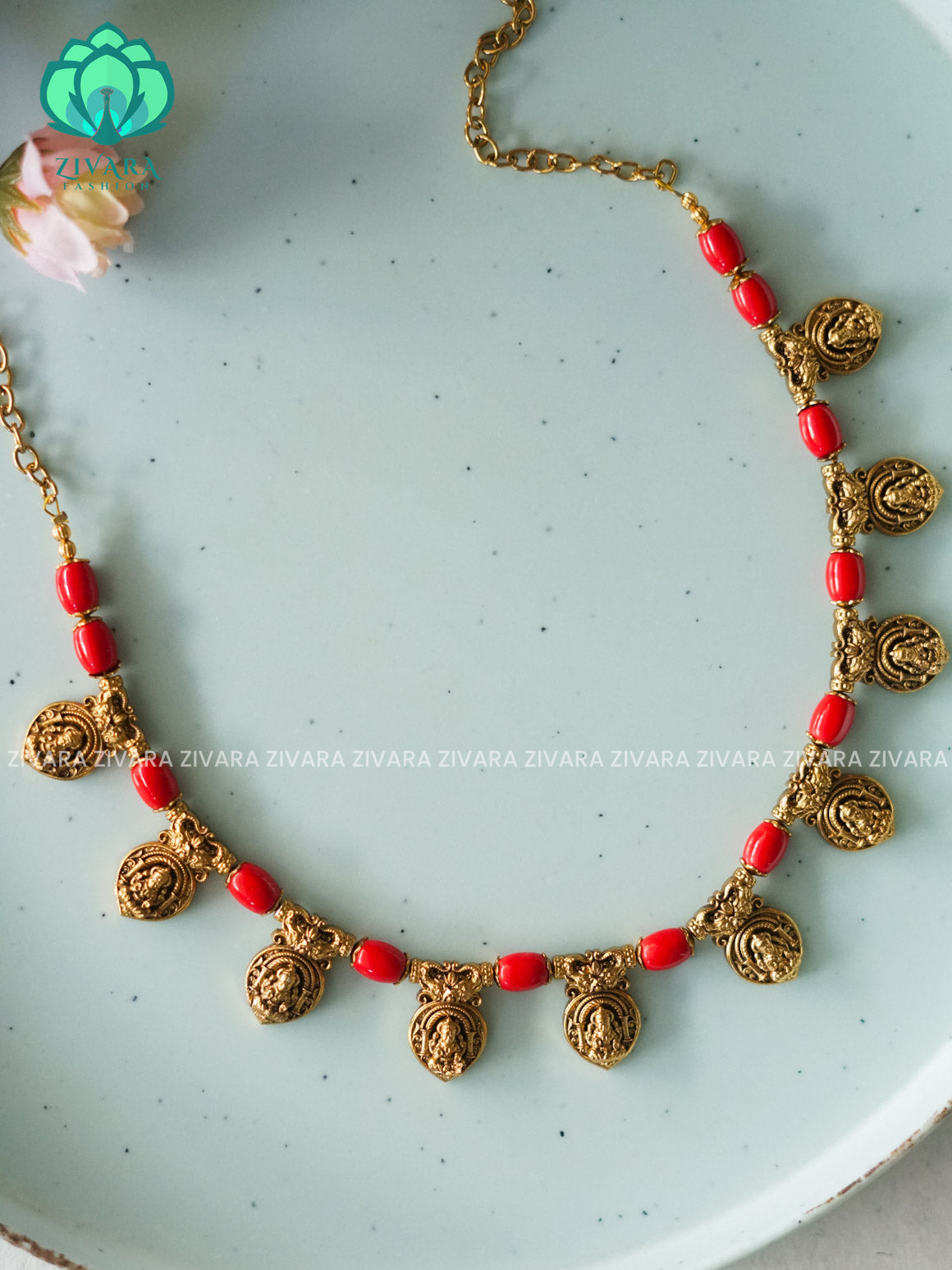 CORAL  -Traditional south indian premium neckwear without earrings- Zivara Fashion- latest jewellery design