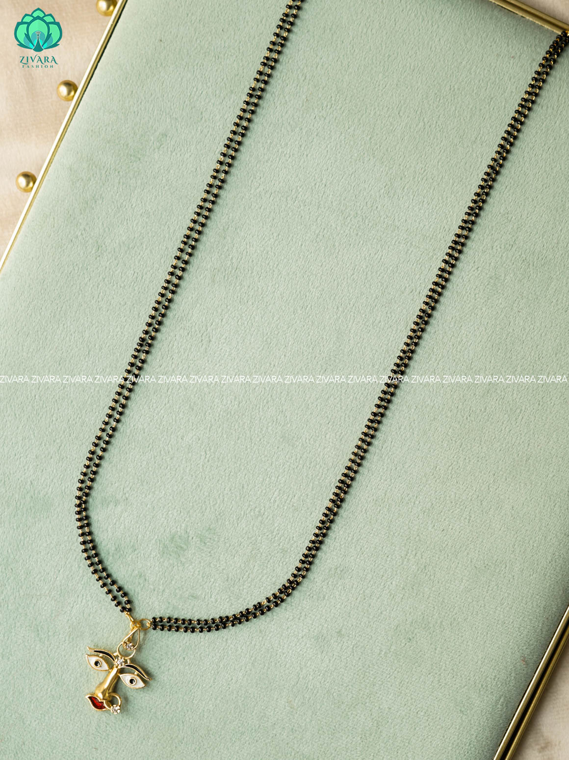 MANGALSUTRA - TEMPLE PENDANT WITH Traditional MIDCHEST neckwear - Zivara Fashion